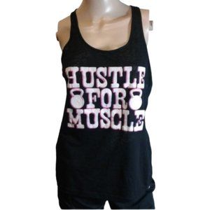 Women's Black Gym Kettlebell/ Crossfit Tank Top - Size Large